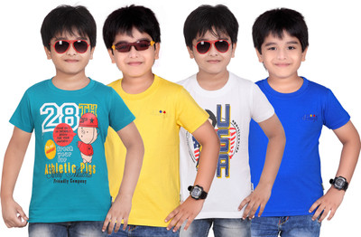 

Dongli Boys Solid T Shirt(Multicolor, Pack of 4)
