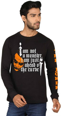 

SayItLoud Graphic Print Men' Round Neck Black T-Shirt