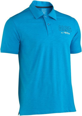 

Decathlon - Quechua Printed Men's Polo Neck Blue T-Shirt