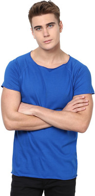 

Unisopent Designs Solid Men's Round Neck Blue T-Shirt