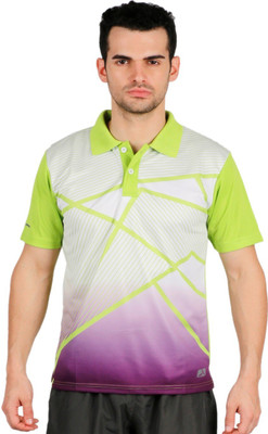 

Vector X Printed Men's Polo Neck Green T-Shirt