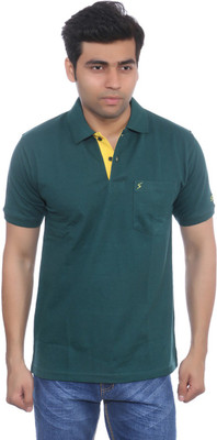 

Studio Nexx Solid Men's Polo Neck Dark Green T-Shirt