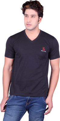 

Sellsy Solid Men's V-neck Black T-Shirt