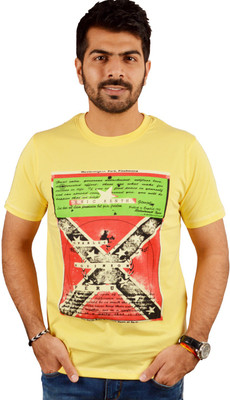 

Miller & Schweizer Solid Men's Round Neck Yellow T-Shirt