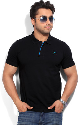 

Proline Solid Men's Polo Neck Black T-Shirt, Bk/bas