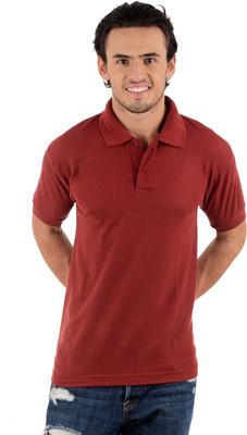 

Blaze Solid Men's Polo Neck Maroon T-Shirt