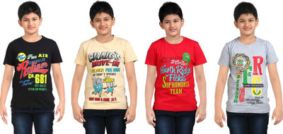 

FabTag - Dongli Boys Printed T Shirt(Multicolor, Pack of 4