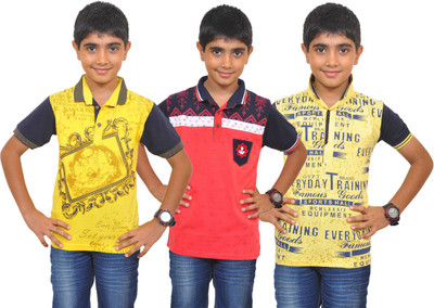

Pari & Prince Boys Printed T Shirt(Multicolor, Pack of 3