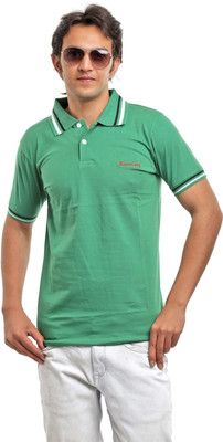 

BG69 Solid Men's Polo Neck Green T-Shirt