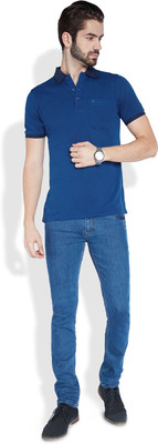 

Raymond Solid Men's Polo Neck Blue T-Shirt