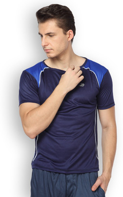 

Difference of Opinion Solid Men' Round Neck Blue T-Shirt