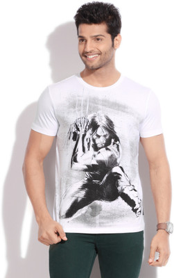 

Marvel Printed Men' Round Neck White T-Shirt