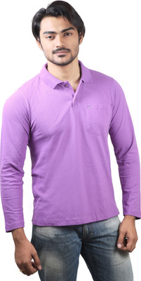 

Spur Solid Men's Polo Neck Purple T-Shirt, Lavender