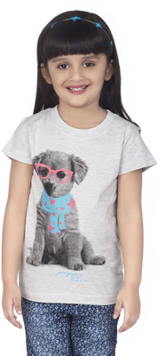 

SuperYoung Girls Printed T Shirt(Beige, Ecru melange