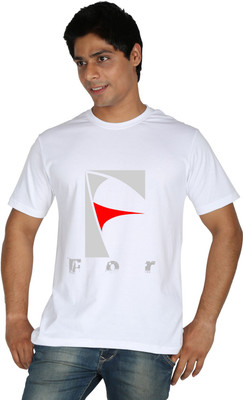 

Trendster Printed Men' Round Neck White T-Shirt
