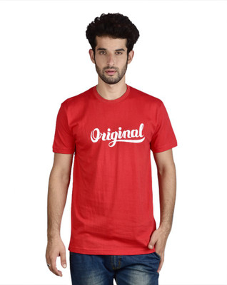 

Menlo Graphic Print Men's Round Neck Red T-Shirt