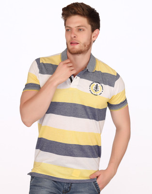 

Fritzberg Striped Men's Polo Neck Multicolor T-Shirt, Green