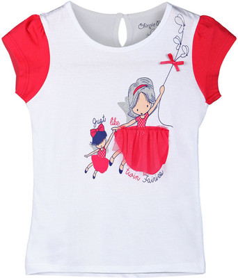 

Chirpie Pie by Pantaloons Girls Graphic Print T Shirt(White