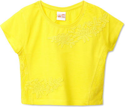 

FS Mini Klub Girls Printed T Shirt(Yellow