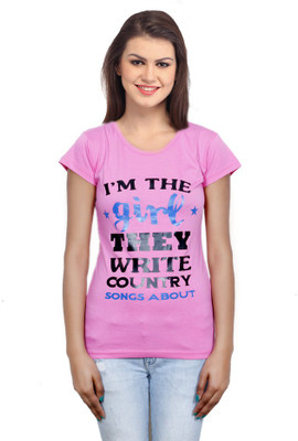 

IndiWeaves Casual Short Sleeve Printed Women's Purple Top(Size: XXL)
