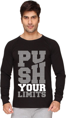 SayItLoud Graphic Print Men's Round Neck Black T-Shirt