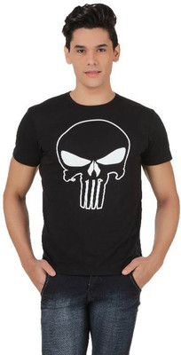 

Marvel Comics Printed Men' Round Neck Black T-Shirt