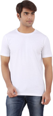 

Ap'pulse Solid Men's Round Neck White T-Shirt