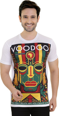 

Tantra Graphic Print Men's Round Neck White T-Shirt