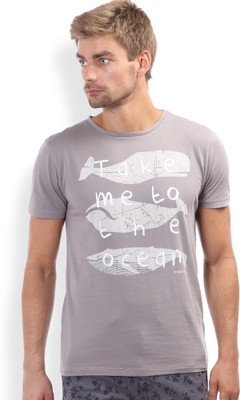 

Breakbounce Solid Men's Round Neck Grey T-Shirt, Light grey