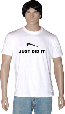 

Tshirt.in Graphic Print Men's Round Neck White T-Shirt, Pearl white