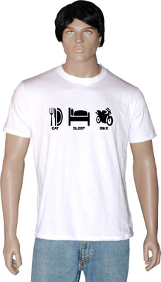 

Tshirt.in Graphic Print Men's Round Neck White T-Shirt, Pearl white