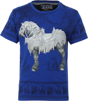 

Fritzberg Boys Printed T Shirt(Blue