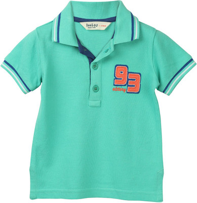 

Beebay Boys Embroidered Cotton T Shirt(Light Green, Pack of 1)