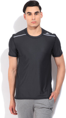 

ADIDAS Solid Men's Round Neck Black T-Shirt