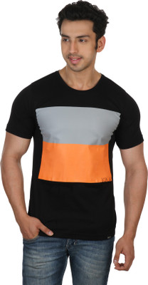

Rigo Printed Men's Round Neck Black T-Shirt