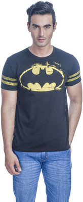 

DC Comics Printed Men' Round Neck Black T-Shirt