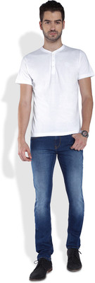 

Parx Solid Men's Henley White T-Shirt