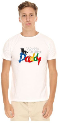

Giftsmate Printed Men's Round Neck White T-Shirt