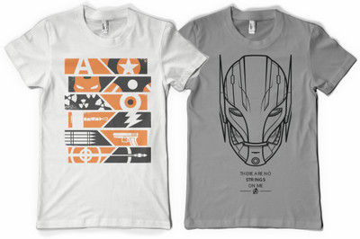 

Rawpockets Graphic Print Men's Round Neck White, Grey T-Shirt(Pack of 2, Grey;white