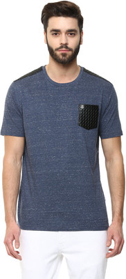 

Fritzberg Printed Men's Round Neck Blue T-Shirt, Dark blue