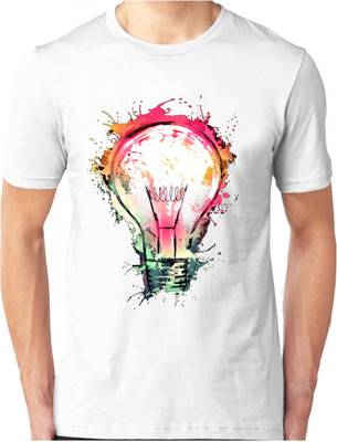 Foscous Printed Men's Round Neck White T-Shirt