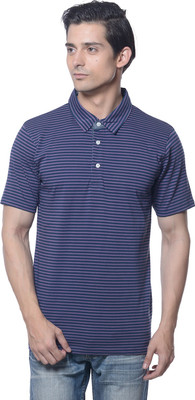 

Carve Striped Men' Polo Neck Purple T-Shirt