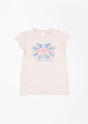 

Pepe Jeans Girls Printed T Shirt(Pink, Pack of 1