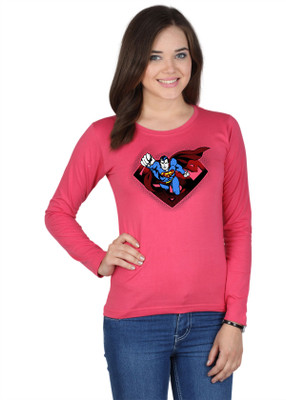 

SayItLoud Printed Women's Round Neck Pink T-Shirt