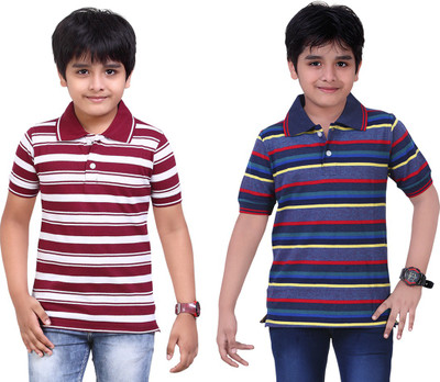

Dongli Boys Printed T Shirt(Maroon, Pack of 2), Multicolor