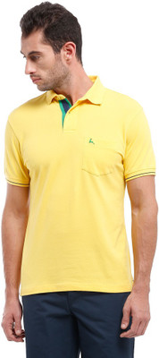 

Parx Solid Men's Polo Neck Yellow T-Shirt