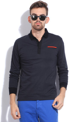 

Mufti Solid Men's Polo Neck Grey T-Shirt
