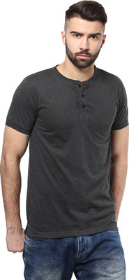 

Unisopent Designs Solid Men's Henley Beige T-Shirt