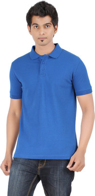 

Ap'pulse Solid Men' Polo Neck Blue T-Shirt, Royal blue