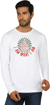 

SayItLoud Printed Men's Round Neck White T-Shirt